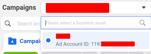 Facebook Ads add account id