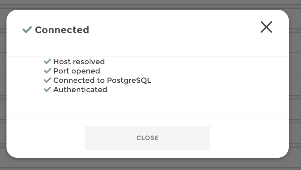 PostgresSQL connected
