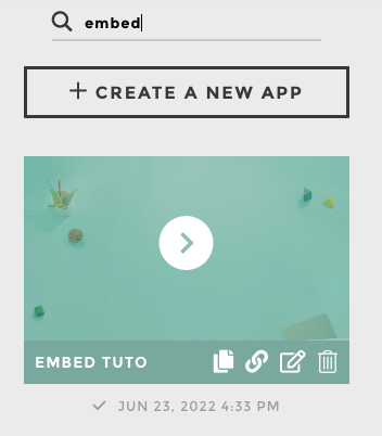 Create a new app