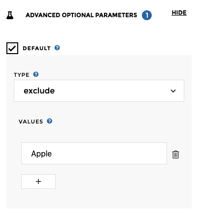Checkboxes default exclude form in the studio