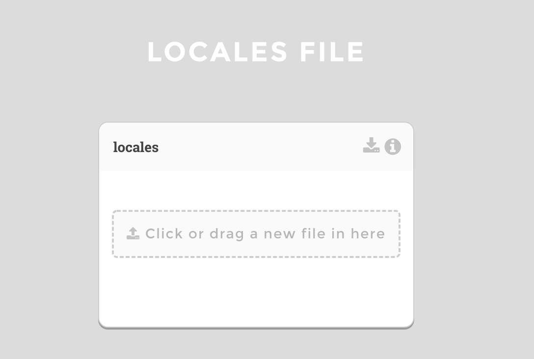 Locales upload card